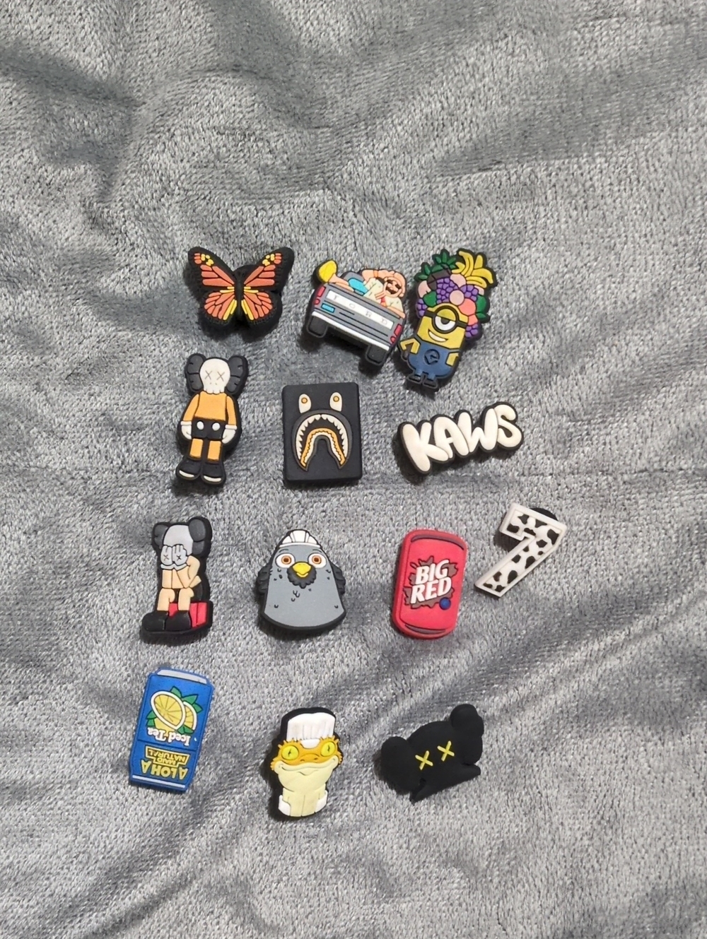 Multicolor And Black Shoe Charms For Crocs